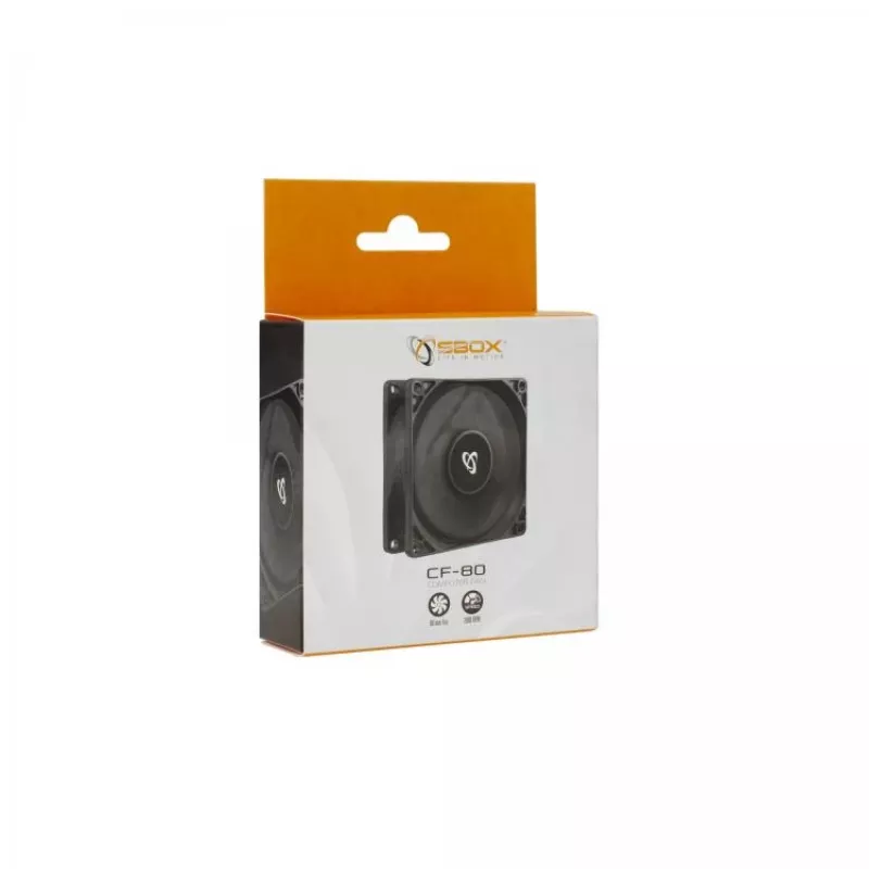 SBOX CF-80/R 80mm Gehäuselüfter - Schwarz