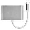 Externer Video-Adapter SILVERSTONE EP16 USB-C 3.1 mit HDMI- und VGA-Ausgängen