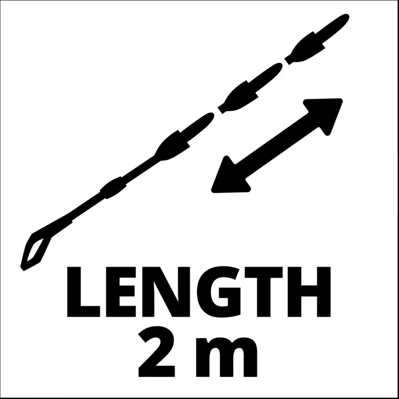 Einhell 4144024 Metall-Verlängerung für Hochdruckschlauch, schwarz/silber (für TC-HP / TE-HP)