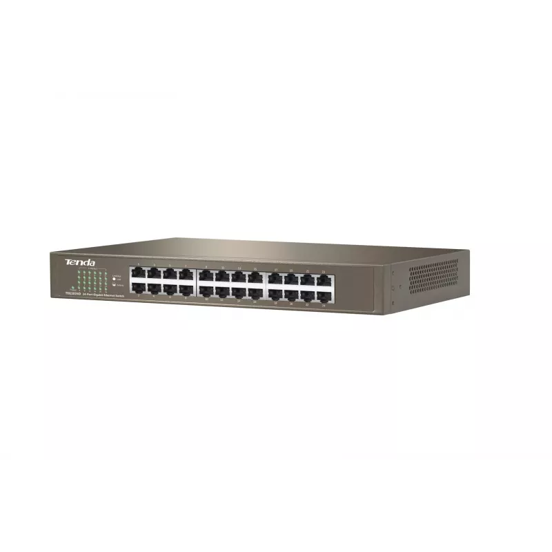 Unmanaged Switch TENDA TEG1024D 24-Port Gigabit Ethernet, 48 Gbps, 8000 MAC-Tabelle, blau