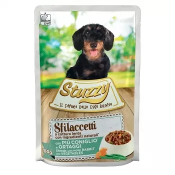STUZZY Shreds mit Kaninchen und Gemüse - Nassfutter für Hunde - 100 g