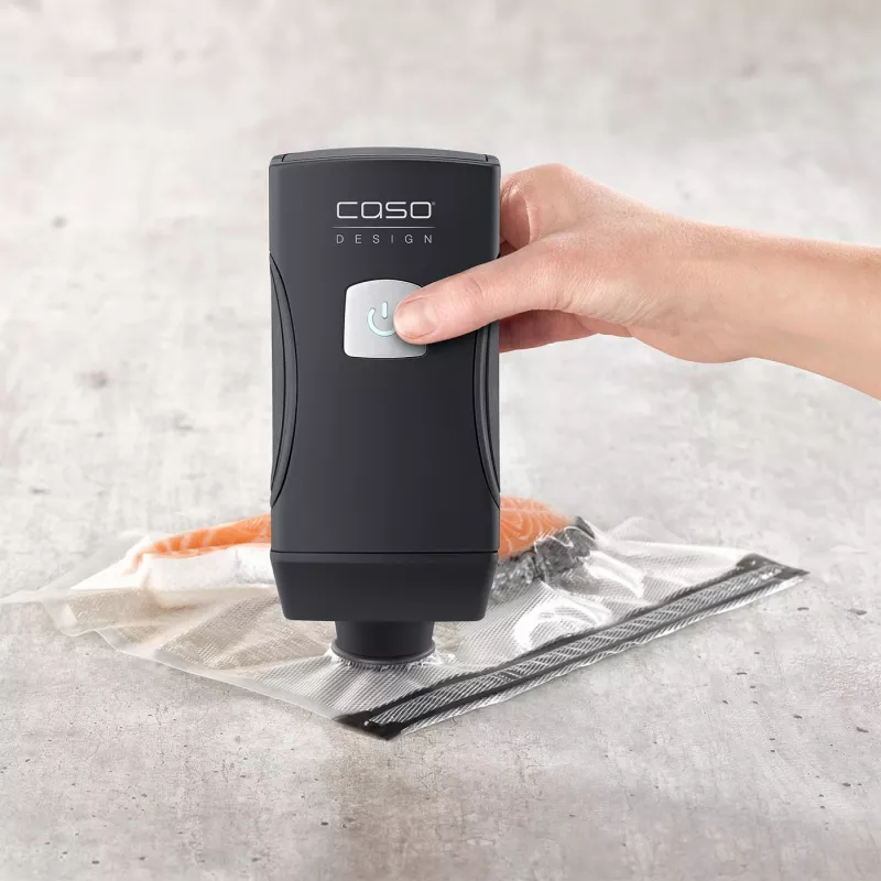 Caso Professioneller Hand-Vakuumierer mit Zubehör | Vacu OneTouch Pro Set | Leistung 20 W | Schwarz