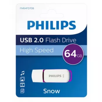 Philips FM64FD70B USB-Stick 64 GB USB Typ-A 2.0 Lila, Weiß