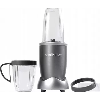 Bechermixer NUTRIBULLET NB606B 600W, Tritan-Krug 0,7L, 6 Klingen, 1 Geschwindigkeit, 500ml Becher, grau
