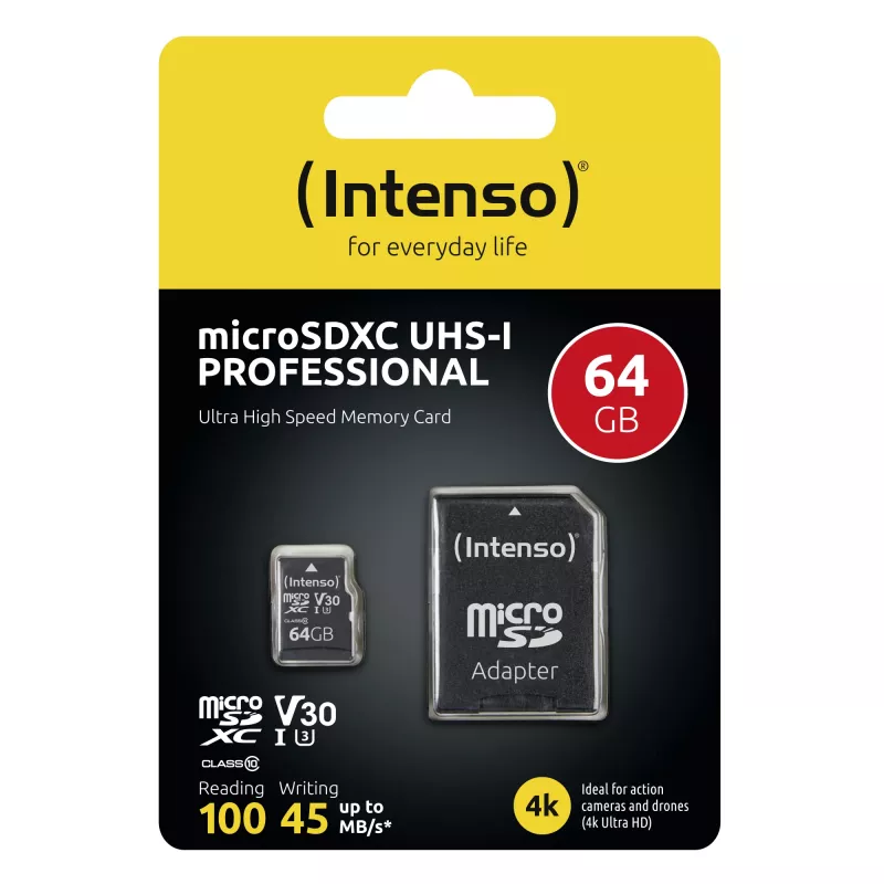 Speicherkarte Intenso 64 GB MicroSDXC UHS-I Class 10 3433490