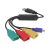 DeLock USB2.0 externer 4-Port-Kabel-HUB - Hub - 4 x USB2.0 - Desktop (61724)