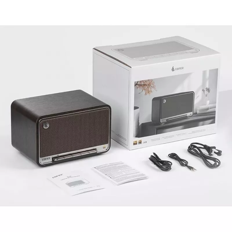 Edifier Tabletop Wireless Speaker | D32 | 60 W | Bluetooth | Schwarz Walnut | Kabellose Verbindung