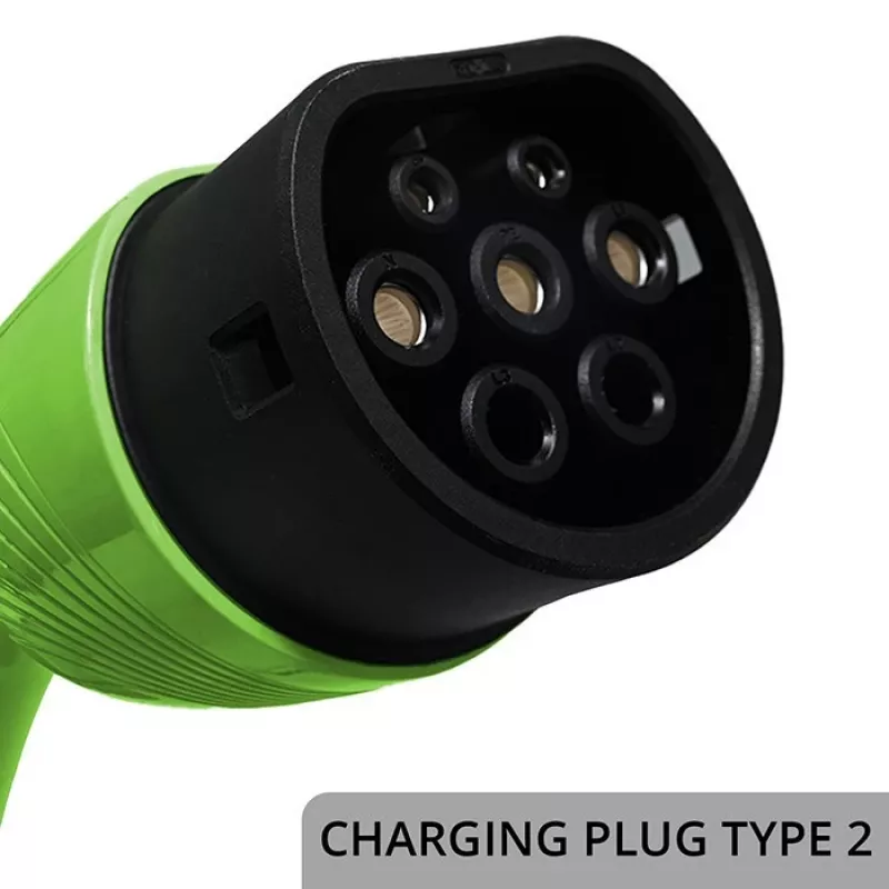 Elektrofahrzeug-Ladegerät QOLTEC EV Autoladegerät mit einstellbarem Typ2 2in1 3,5 kW – kompaktes AC-Ladegerät, Typ 2, 3,5 kW