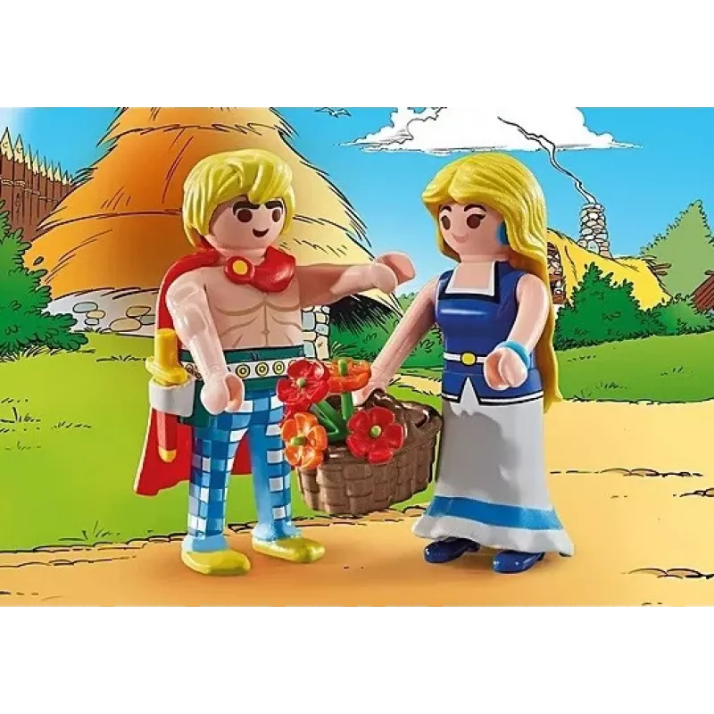 PLAYMOBIL | Asterix | Tragicomix und Falbala | Verliebtes Paar aus dem Asterix-Universum | Spielzeug für Kinder ab 5 Jahren | 71544