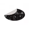 Bodenschutzmatte GENESIS Tellur 300 Gear Polyester Schwarz Grau Weiß 1000 mm