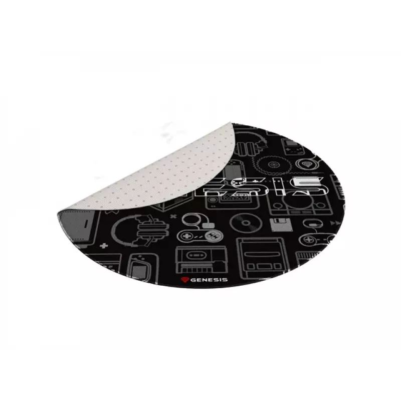 Bodenschutzmatte GENESIS Tellur 300 Gear Polyester Schwarz Grau Weiß 1000 mm