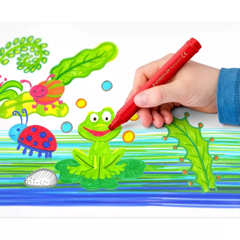 Filzstifte Staedtler 329 C6 — 6 Farben (Blau, Braun, Grün, Pink, Rot, Gelb), Fette Spitze