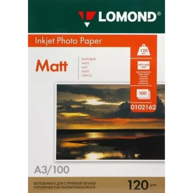Lomond Foto-Tintenstrahlpapier matt 120 g/m² A3, 100 Blatt