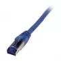 Patchkabel RJ45 - CAT6A 500 MHz - 0,15 m - blau - S-STP(S/FTP) - TPE/LSZH(Superflex) - AWG26 - Synerg