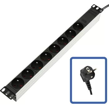 Stromverteilungseinheit Lanview TUPS032 Schwarz 4000 W 510 mm
