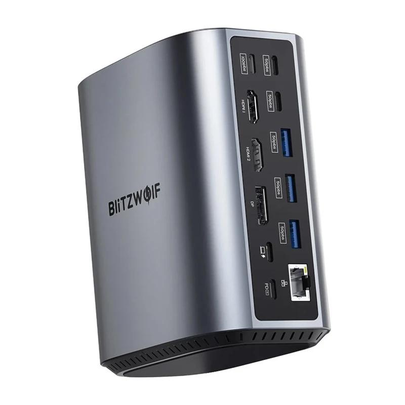 Dockingstation BlitzWolf BW-TH15 17in1 — 2x HDMI, DisplayPort, 4x USB-C