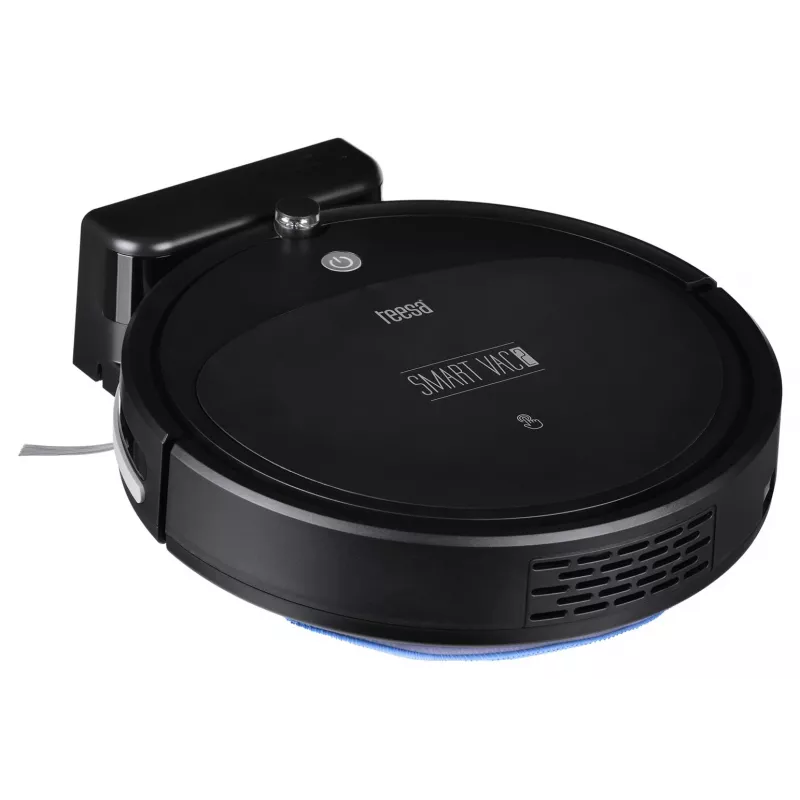 Roboterstaubsauger TEESA Smart VAC 2 — rund, schwarz, 1000 Pa Saugleistung, 9,6 V/2000 mAh Li-Akku, 0,2 l Staubbehälter, WLAN, automatische Rückkehr