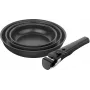 ZWILLING UNLOCK Set 3 Keramikpfannen + Halter - Schwarz