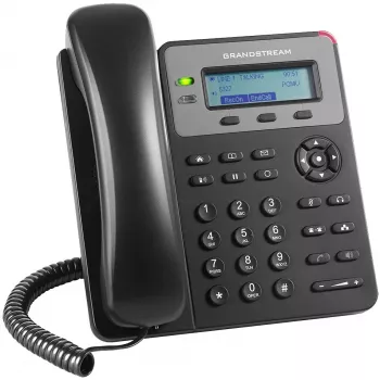 DECT-Telefon Grandstream GXP1610 — schwarz, LCD 132×48 px, Headset (RJ-9), 1 Mobilteil, Telefonbuch 500, Freisprecheinrichtung