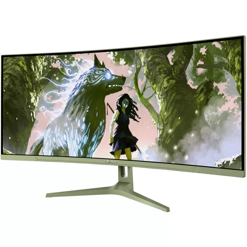 Gebogener Computermonitor Arozzi Nova 34 Zoll (86,4 cm) 3440×1440 AZ-NO-34T2K165-FST Grün