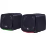 PC-Lautsprecher DEFENDER J3 2.0 6W LED USB, 2×3W RMS, 90–20000 Hz, 3,5 mm, schwarz