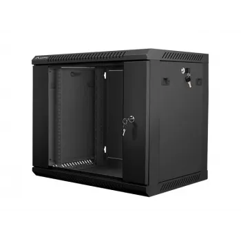 Wandmontierbarer Rack LANBERG 9U (600×450×507 mm) IP20, max. Belastung 60 kg, schwarz