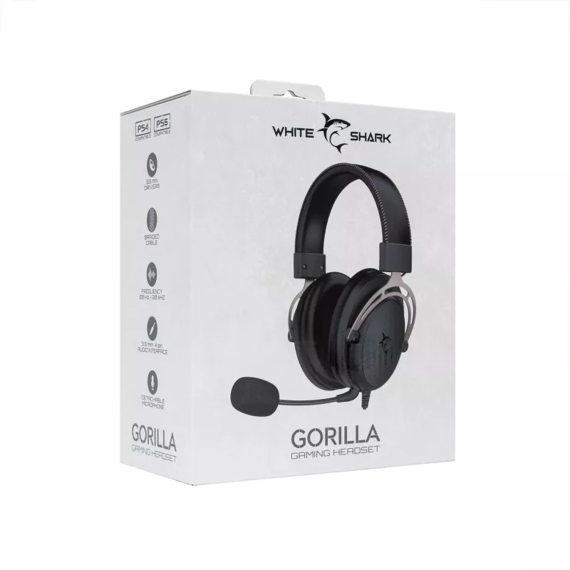 Kopfhörer White Shark GH-2341 Gorilla Schwarz/Grau
