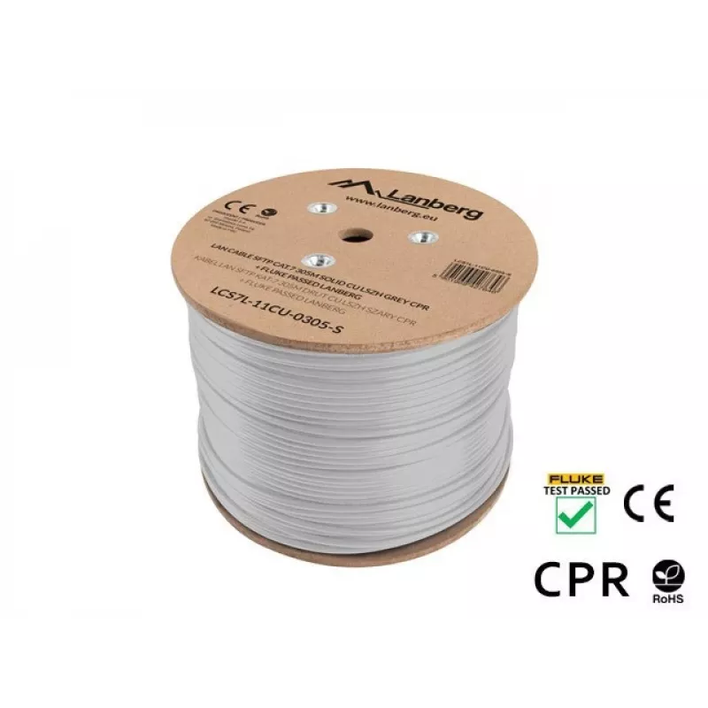 Netzwerkkabel Lanberg LCS7L-11CU-0305-S RJ45 Cat7 305 m Weiß