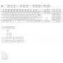 Keycaps GLORIOUS GPBT Basics PBT Dye-Sub Classic Weiß ANSI-Layout