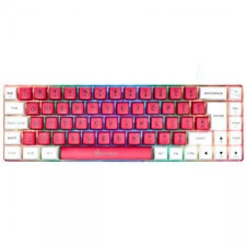 GAMIAC TKL69G SF Gaming Tastatur, Kailh Blau - weiß/rot