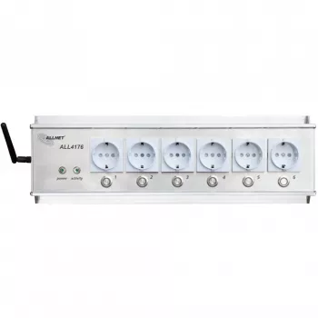 Steckdosenleiste ALLNET ALL4176 6-fach mit Stromzähler für Desktop und 19-Zoll-Rack