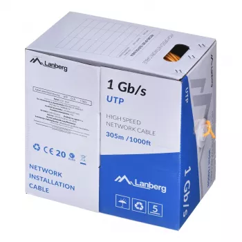 Netzwerkkabel Lanberg LCU6-10CC-0305-O U/UTP 305 m Orange