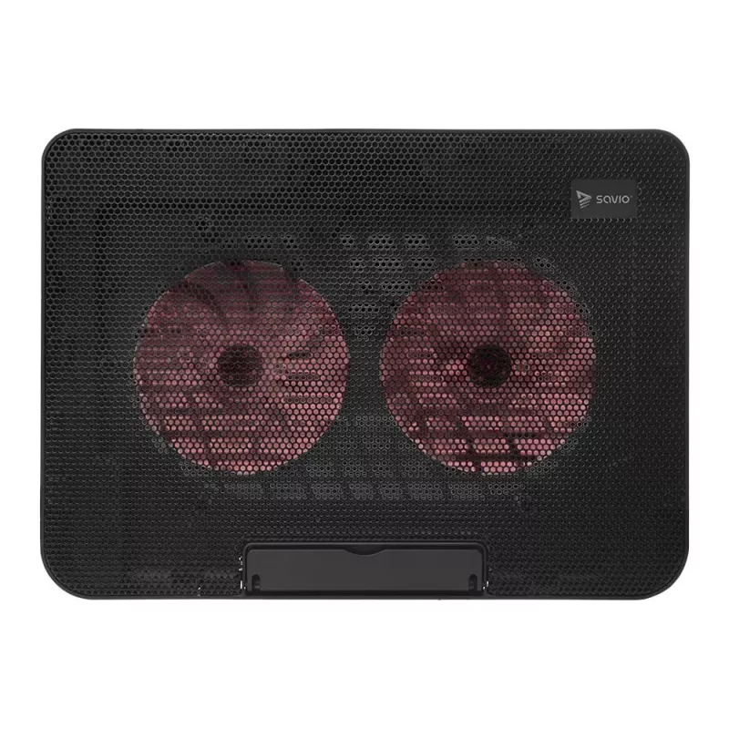 Laptop-Kühlpad SAVIO COS-02, 2 Lüfter 14 cm, USB-betrieben, bis 17,3 Zoll, schwarz