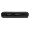 Tragbare Powerbank BLOW PB10A 10000mAh Polymer-Akku, 2x USB-A-Ausgänge, 22,5W Gesamtleistung, Micro-USB-Eingang, schwarz