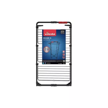 Wandmontierter Wäschetrockner VILEDA Mixer 3 Ultimate — Stahl, 30 m Trockenfläche, klappbar, Rollen, 131×93×71 cm