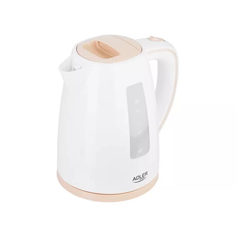 Adler AD 1264 Elektrischer Wasserkocher 1,7 L 2200 W Haselnuss Weiß