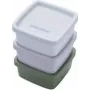 Lunchbox-Set Fackelmann 26924 Silikon Beige Grün Grau Hellblau 3 Stück