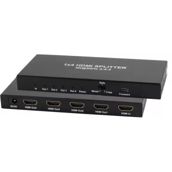 HDMI-Splitter ShiverPeaks 05-10002, 1x IN → 4x OUT, 4K2K 60 Hz