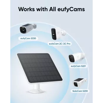 Solarpanel Eufy 3W für Kameras EufyCam 2, EufyCam 2 Pro, EufyCam 2C, EufyCam 2C Pro, EufyCam S330, SolocamS230