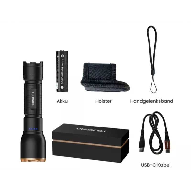 Duracell DF1500R Geschenkbox Taschenlampe schwarz