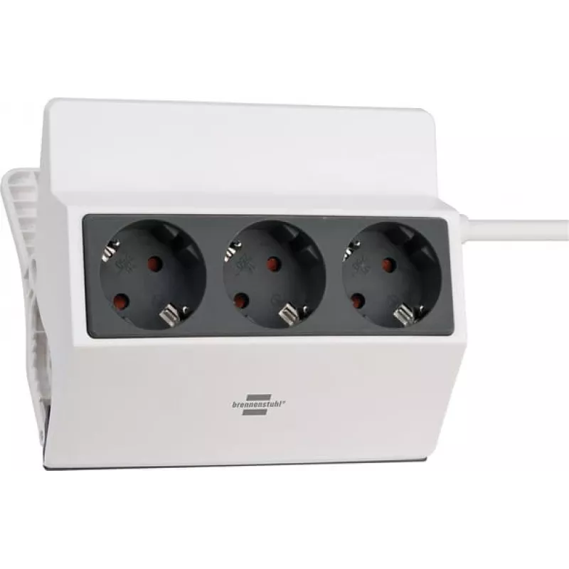 Brennenstuhl 1150070, 3 m, 3 AC-Ausgänge, Innenbereich, IP20, Anthrazit, Weiß, 16 A