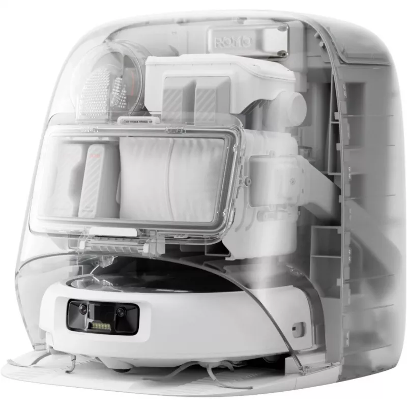 Staubsaugerroboter mit Wischfunktion DJI ROMO P (Wassertank-Version) — Grau/Weiß, 0,26 l Staub, 4 l Frischwasser / 3,2 l Schmutzwasser, 5000 mAh Batterie