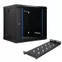 EXTRALINK LITE 9U 530X400 WANDMONTAGE-RACKSCHRANK, SCHWARZ, MIT ABLAGE
