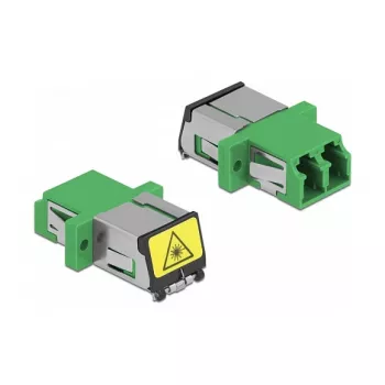 Optical Fiber Coupler DeLOCK 86897 LC Duplex female to LC Duplex female Single-mode Grün