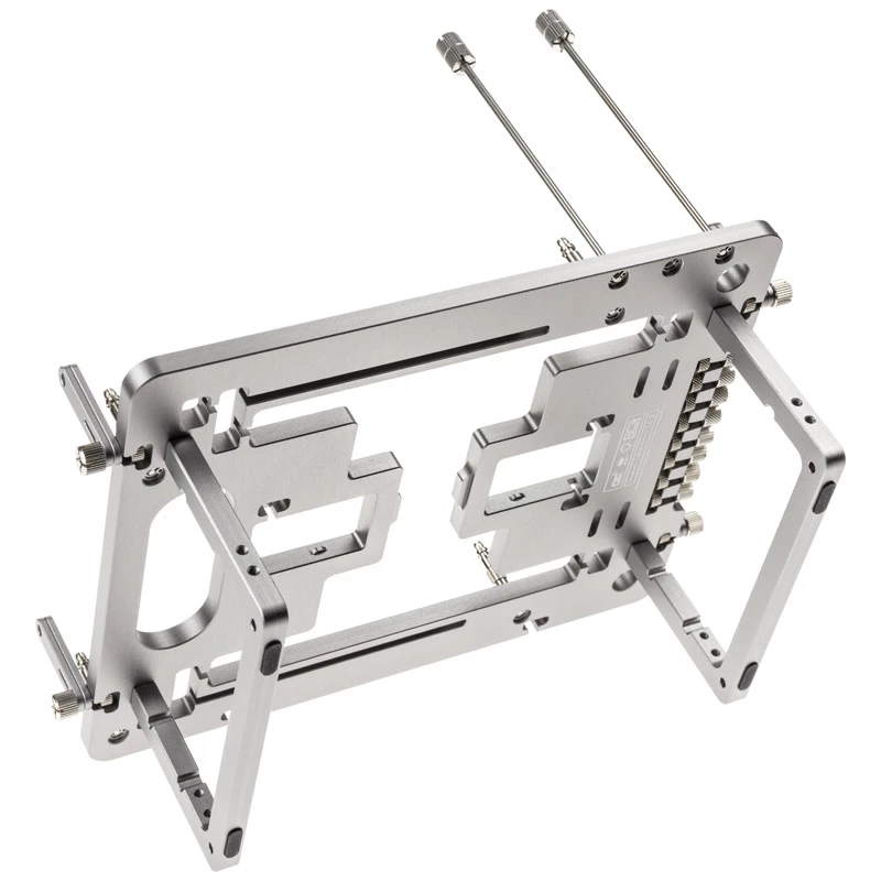 Mini-Banktischgehäuse Streacom BC1 Mini V2 silber — kompakter Open-Frame-Rahmen
