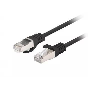 Ethernet-Patchkabel LANBERG Cat6 U/UTP PCF6-20CC-0100-BK, 1 m, schwarz, RJ-45, 250 MHz, CCA