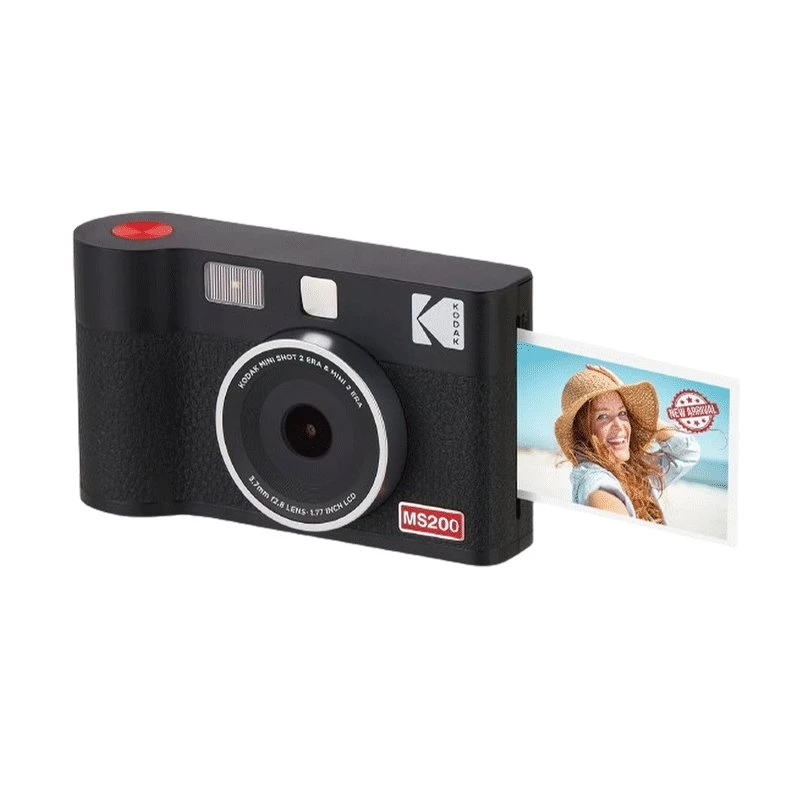 Sofortbildkamera Kodak Mini Shot 2 Era — tragbare Sofortbildkamera mit integriertem Drucker, schwarz