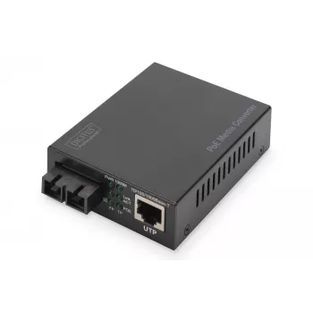 Digitus Gigabit-PoE-Medienkonverter, RJ45 / SC, MM, PSE