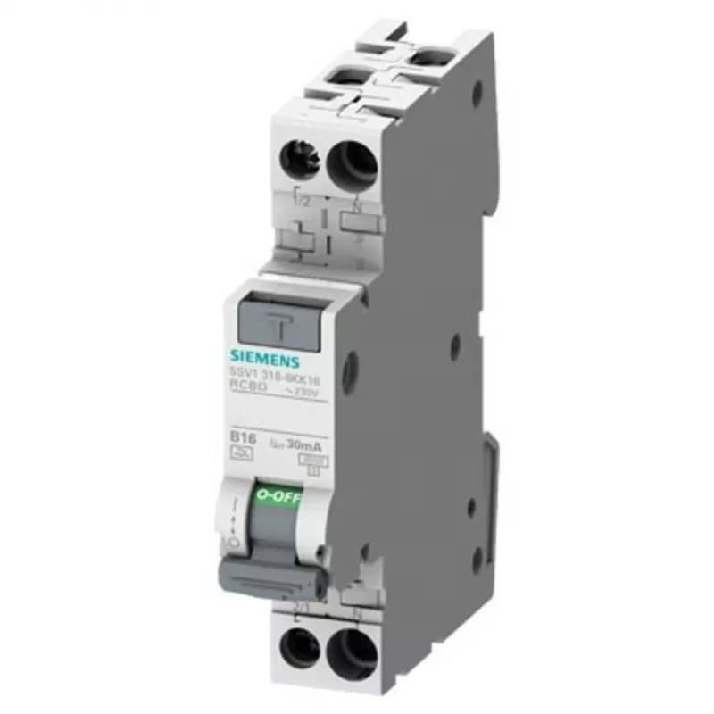 Siemens RCBO, 10A Nennstrom, 1P+N Pole, 30mA Auslöseempfindlichkeit, Typ A, SENTRON-Serie