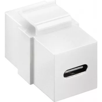 Goobay Keystone-Modul USB-C™-Buchse, USB 3.2 Gen 2 (10 Gbit/s), Weiß (61262)